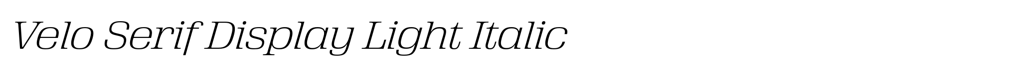 Velo Serif Display Light Italic image